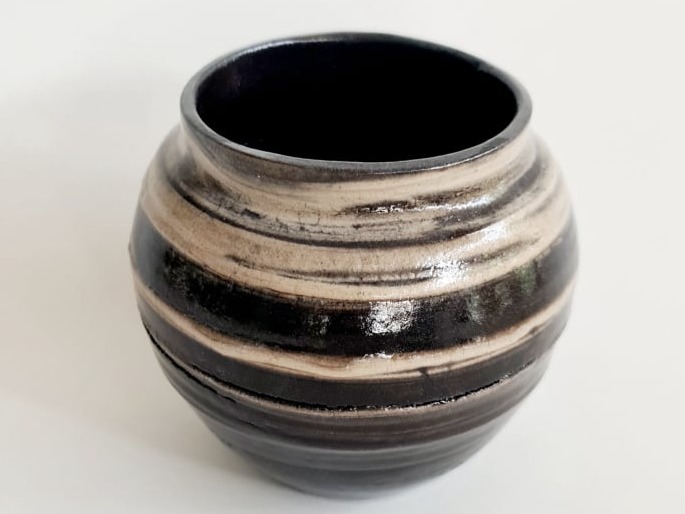 Vase schwarz Türkis